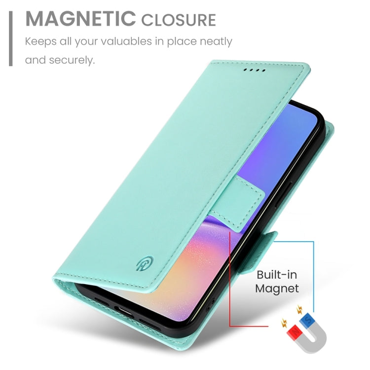 For Samsung Galaxy A05 Side Buckle Magnetic Frosted Leather Phone Case