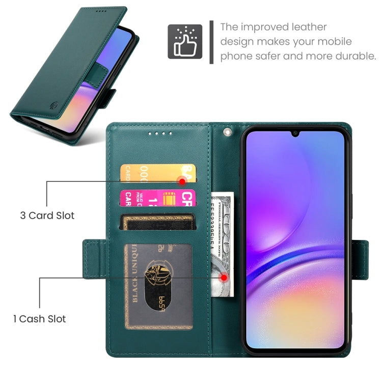 For Samsung Galaxy A05 Side Buckle Magnetic Frosted Leather Phone Case