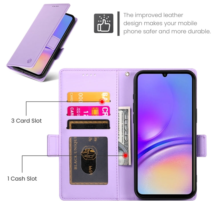 For Samsung Galaxy A05 Side Buckle Magnetic Frosted Leather Phone Case