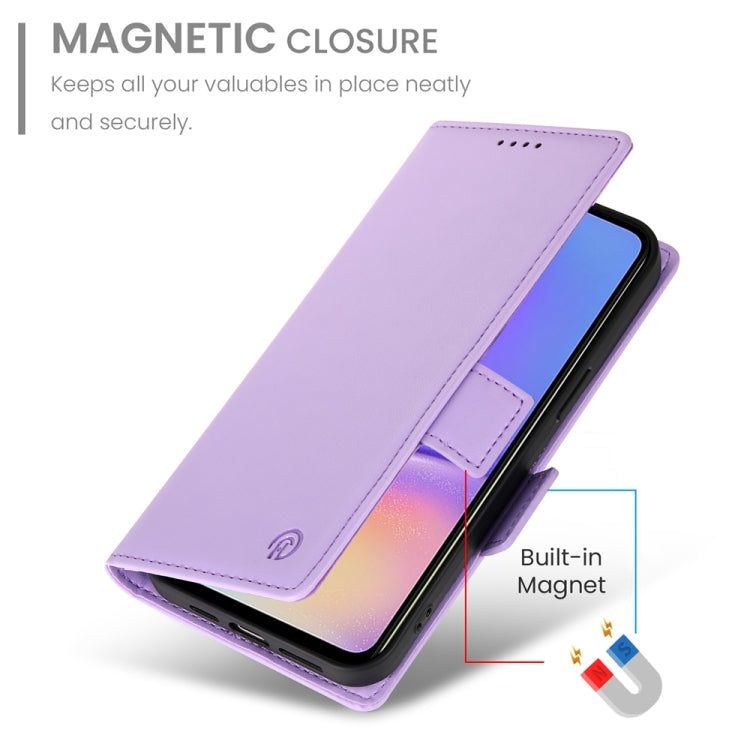 For Samsung Galaxy A05 Side Buckle Magnetic Frosted Leather Phone Case