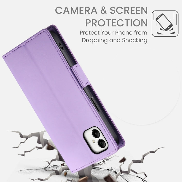 For Samsung Galaxy A05 Side Buckle Magnetic Frosted Leather Phone Case