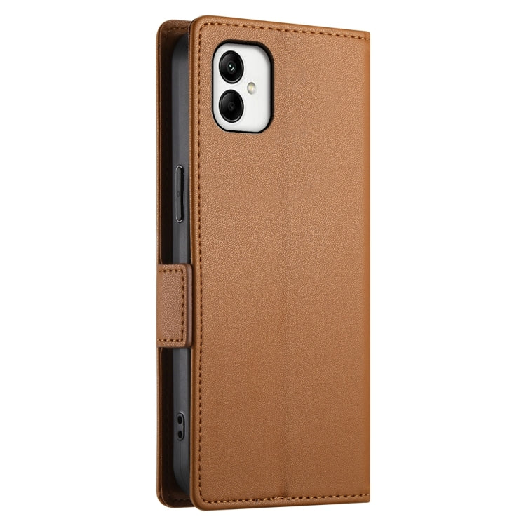 For Samsung Galaxy A05 Side Buckle Magnetic Frosted Leather Phone Case