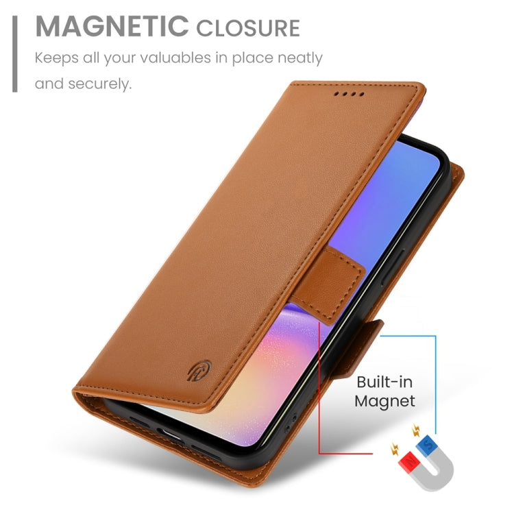 For Samsung Galaxy A05 Side Buckle Magnetic Frosted Leather Phone Case