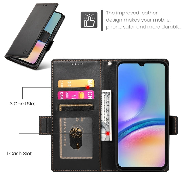 For Samsung Galaxy A05s Side Buckle Magnetic Frosted Leather Phone Case