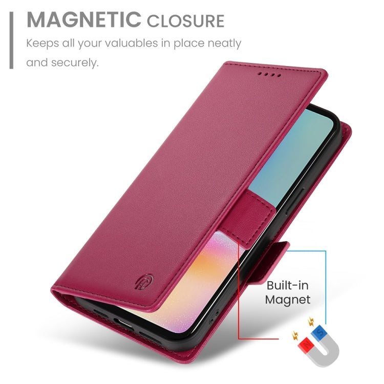For Samsung Galaxy A05s Side Buckle Magnetic Frosted Leather Phone Case