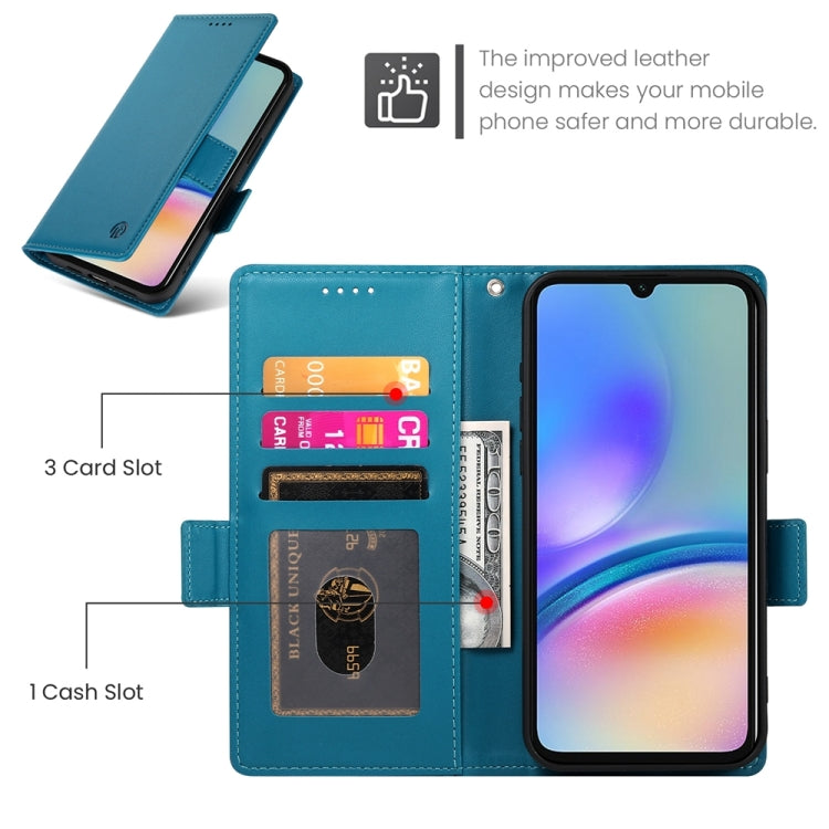 For Samsung Galaxy A05s Side Buckle Magnetic Frosted Leather Phone Case