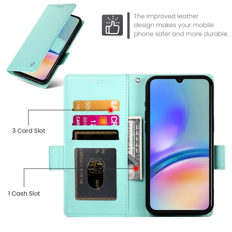 For Samsung Galaxy A05s Side Buckle Magnetic Frosted Leather Phone Case