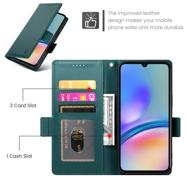 For Samsung Galaxy A05s Side Buckle Magnetic Frosted Leather Phone Case
