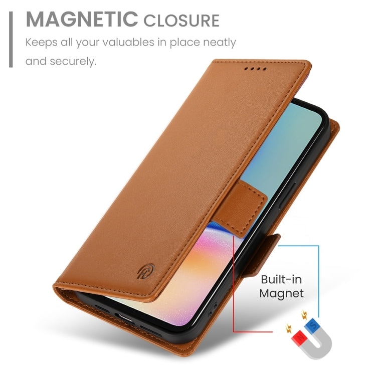 For Samsung Galaxy A05s Side Buckle Magnetic Frosted Leather Phone Case