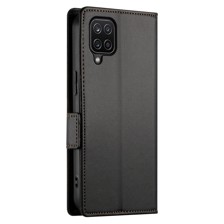 For Samsung Galaxy A12 5G / M12 Side Buckle Magnetic Frosted Leather Phone Case