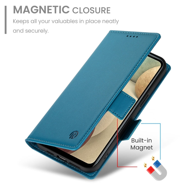 For Samsung Galaxy A12 5G / M12 Side Buckle Magnetic Frosted Leather Phone Case