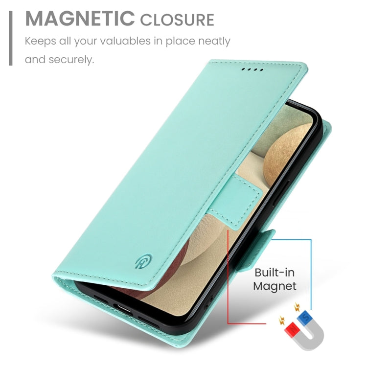 For Samsung Galaxy A12 5G / M12 Side Buckle Magnetic Frosted Leather Phone Case
