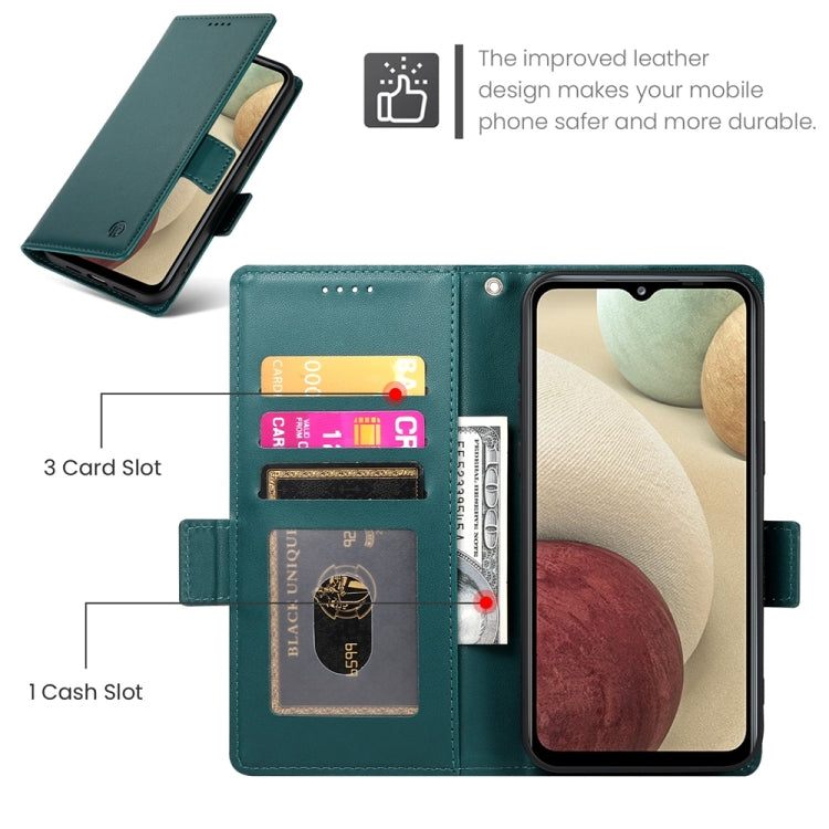 For Samsung Galaxy A12 5G / M12 Side Buckle Magnetic Frosted Leather Phone Case