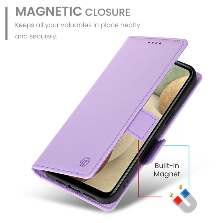 For Samsung Galaxy A12 5G / M12 Side Buckle Magnetic Frosted Leather Phone Case