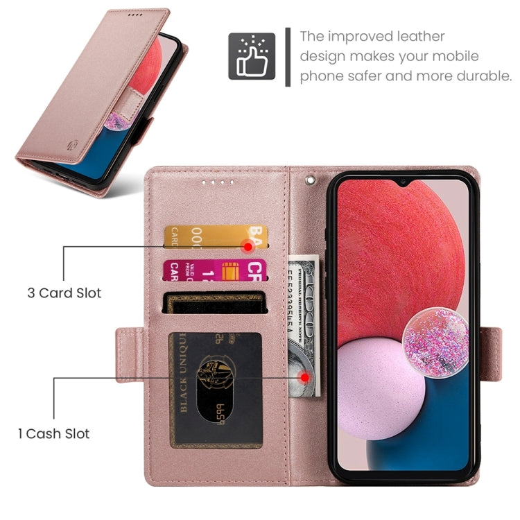 For Samsung Galaxy A13 4G / 5G / A04s Side Buckle Magnetic Frosted Leather Phone Case