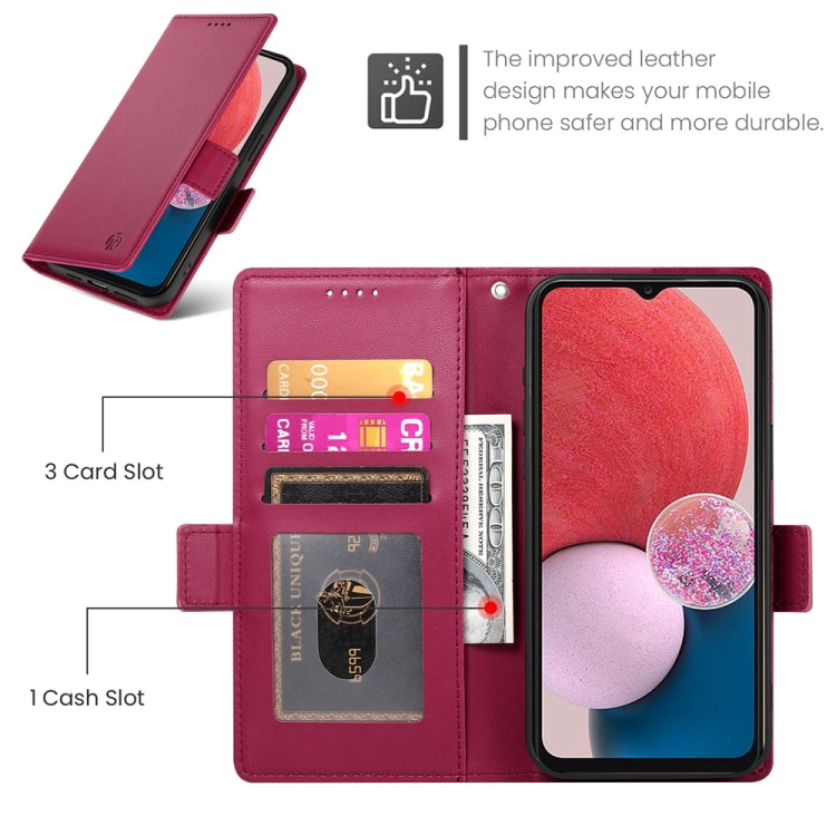 For Samsung Galaxy A13 4G / 5G / A04s Side Buckle Magnetic Frosted Leather Phone Case