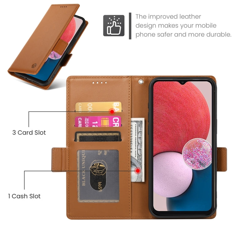 For Samsung Galaxy A13 4G / 5G / A04s Side Buckle Magnetic Frosted Leather Phone Case