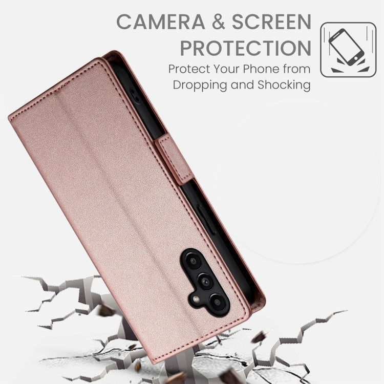 For Samsung Galaxy A14 4G / 5G Side Buckle Magnetic Frosted Leather Phone Case