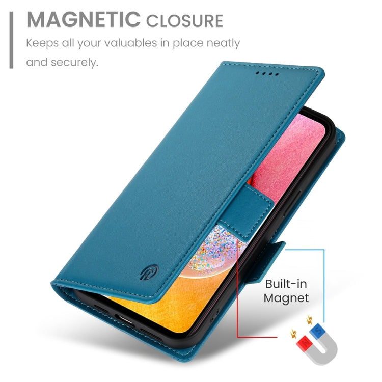 For Samsung Galaxy A14 4G / 5G Side Buckle Magnetic Frosted Leather Phone Case