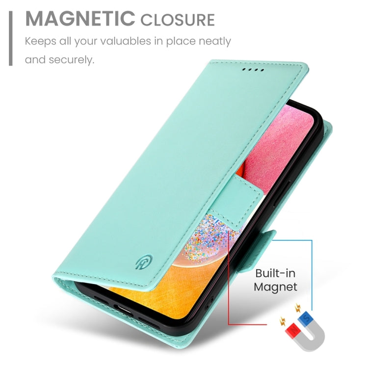 For Samsung Galaxy A14 4G / 5G Side Buckle Magnetic Frosted Leather Phone Case
