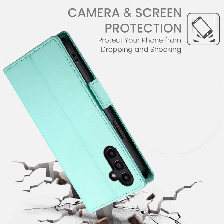 For Samsung Galaxy A14 4G / 5G Side Buckle Magnetic Frosted Leather Phone Case