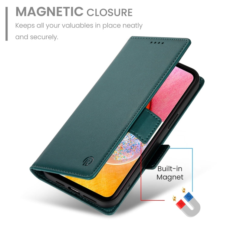 For Samsung Galaxy A14 4G / 5G Side Buckle Magnetic Frosted Leather Phone Case