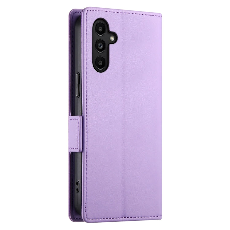 For Samsung Galaxy A14 4G / 5G Side Buckle Magnetic Frosted Leather Phone Case