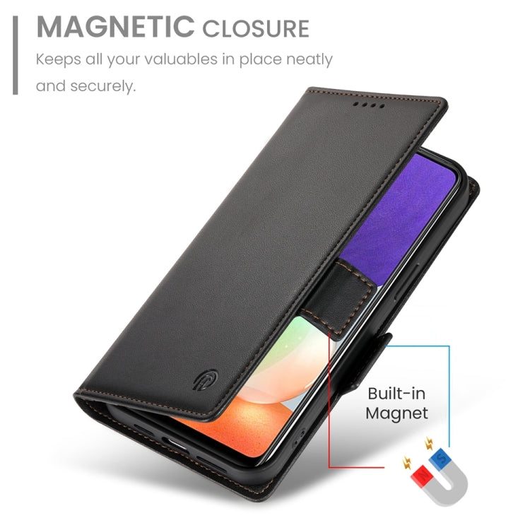 For Samsung Galaxy A22 4G Side Buckle Magnetic Frosted Leather Phone Case