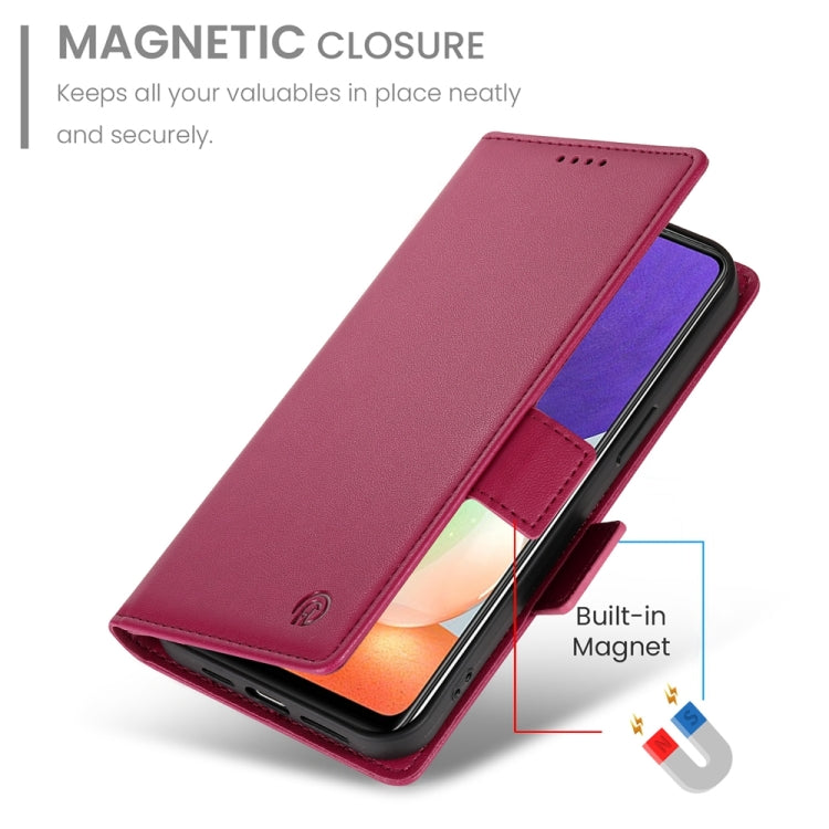 For Samsung Galaxy A22 4G Side Buckle Magnetic Frosted Leather Phone Case