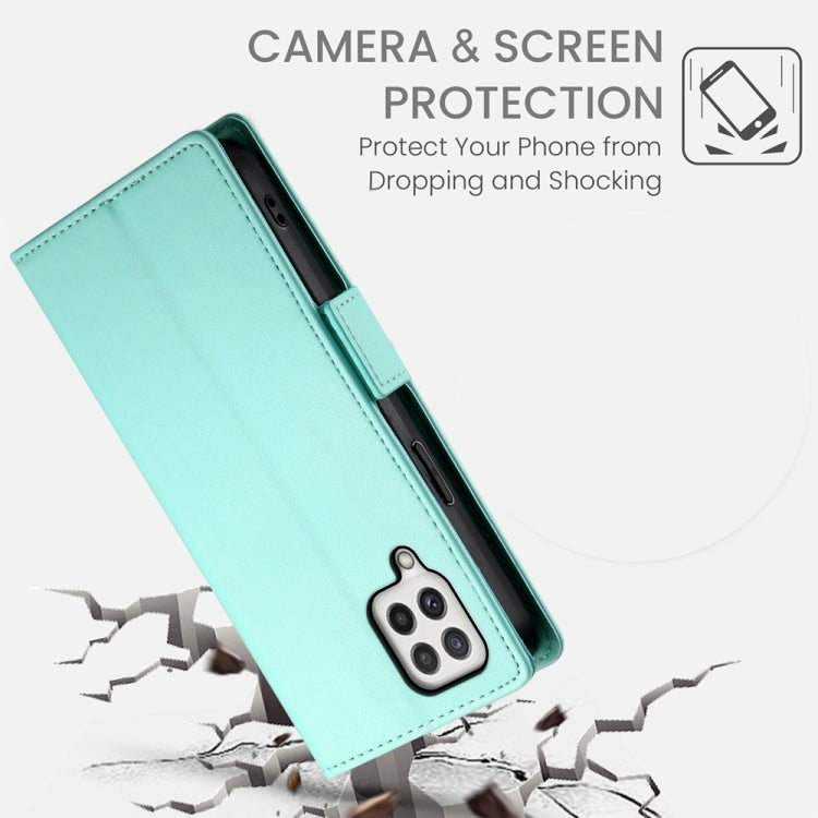 For Samsung Galaxy A22 4G Side Buckle Magnetic Frosted Leather Phone Case