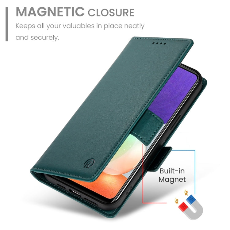 For Samsung Galaxy A22 4G Side Buckle Magnetic Frosted Leather Phone Case
