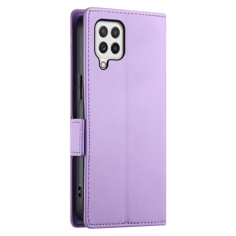 For Samsung Galaxy A22 4G Side Buckle Magnetic Frosted Leather Phone Case
