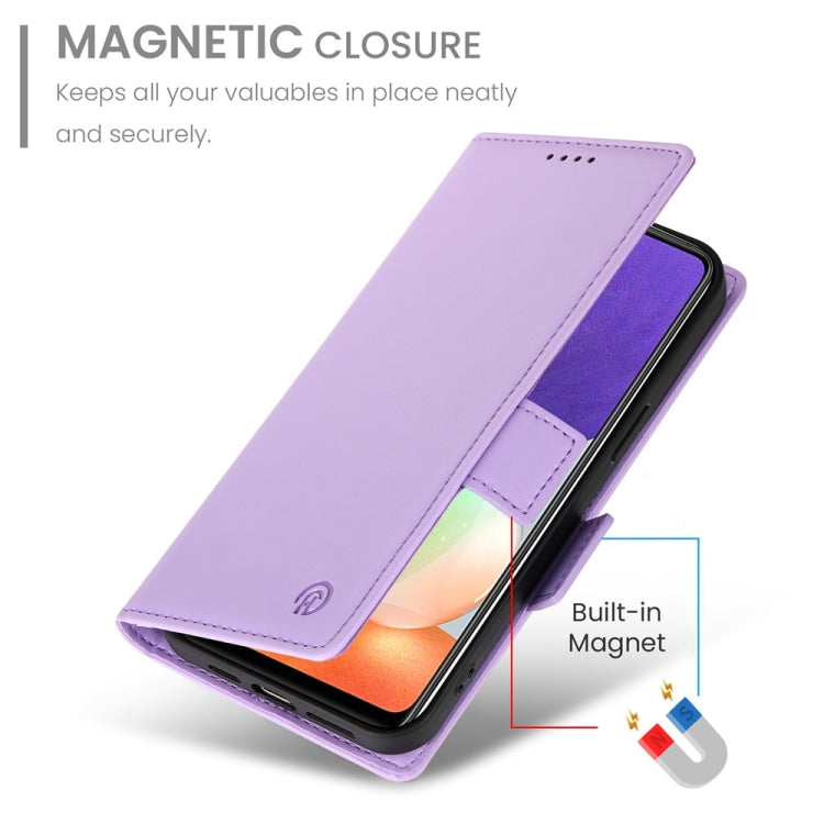 For Samsung Galaxy A22 4G Side Buckle Magnetic Frosted Leather Phone Case
