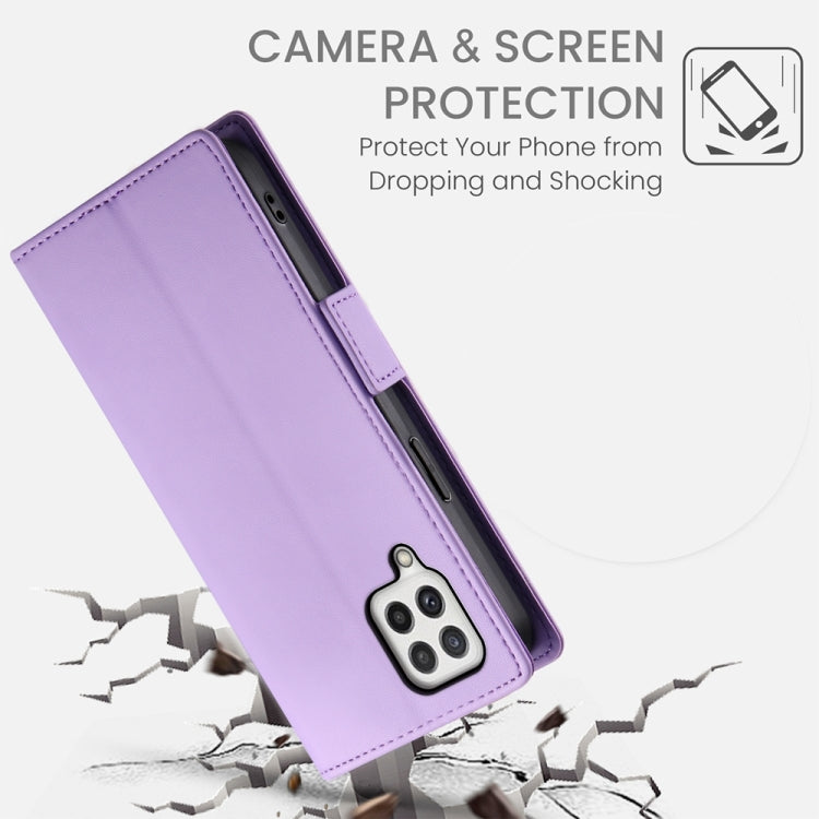 For Samsung Galaxy A22 4G Side Buckle Magnetic Frosted Leather Phone Case