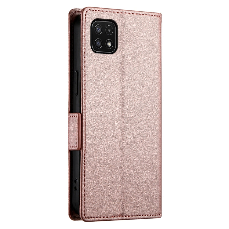For Samsung Galaxy A22 5G / F42 5G Side Buckle Magnetic Frosted Leather Phone Case