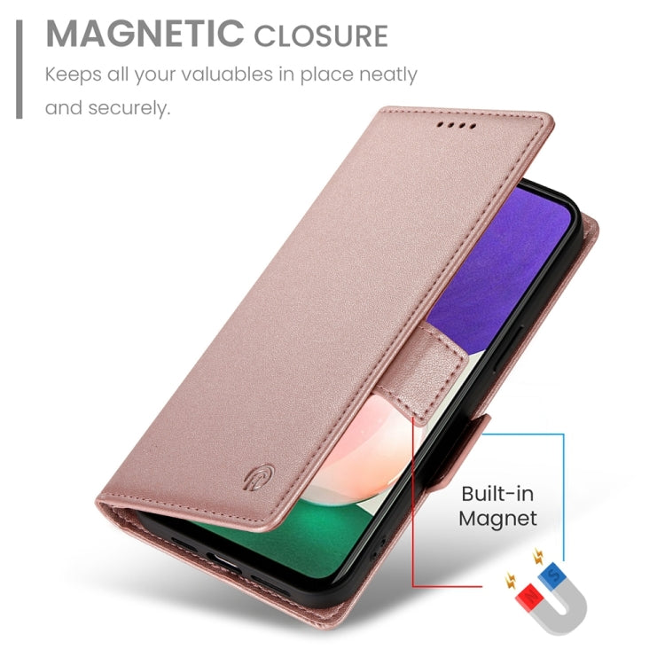 For Samsung Galaxy A22 5G / F42 5G Side Buckle Magnetic Frosted Leather Phone Case
