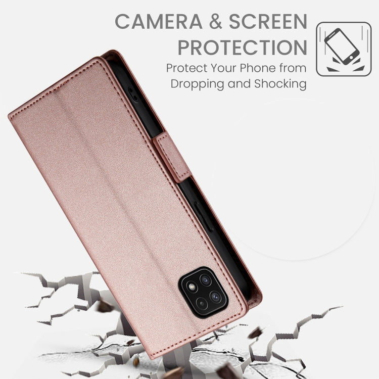 For Samsung Galaxy A22 5G / F42 5G Side Buckle Magnetic Frosted Leather Phone Case