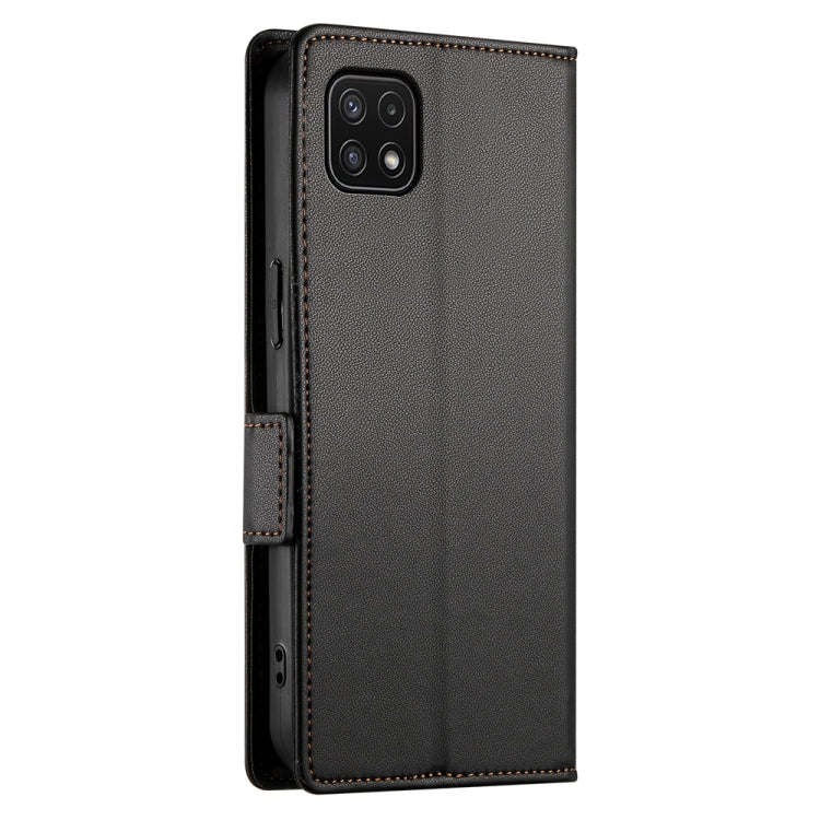 For Samsung Galaxy A22 5G / F42 5G Side Buckle Magnetic Frosted Leather Phone Case