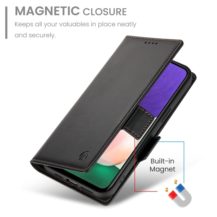 For Samsung Galaxy A22 5G / F42 5G Side Buckle Magnetic Frosted Leather Phone Case
