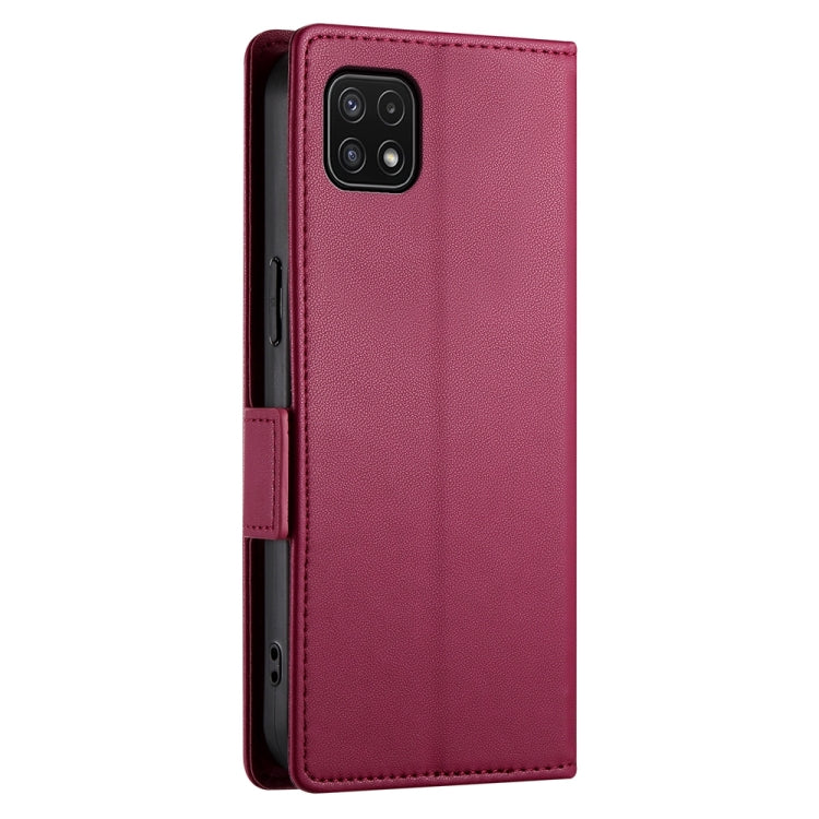 For Samsung Galaxy A22 5G / F42 5G Side Buckle Magnetic Frosted Leather Phone Case