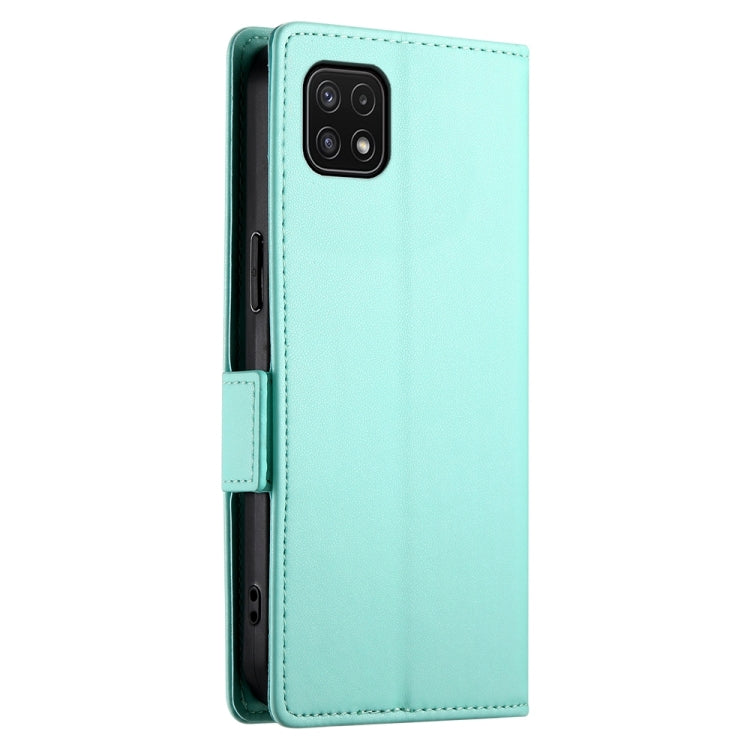 For Samsung Galaxy A22 5G / F42 5G Side Buckle Magnetic Frosted Leather Phone Case