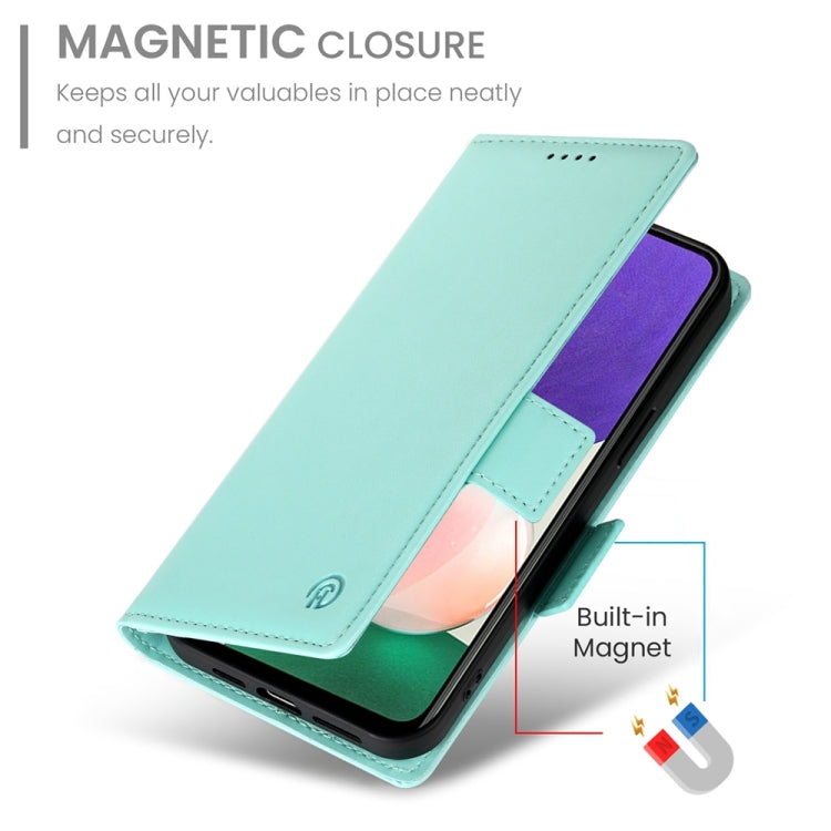 For Samsung Galaxy A22 5G / F42 5G Side Buckle Magnetic Frosted Leather Phone Case