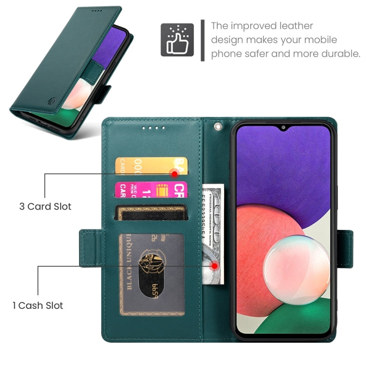 For Samsung Galaxy A22 5G / F42 5G Side Buckle Magnetic Frosted Leather Phone Case