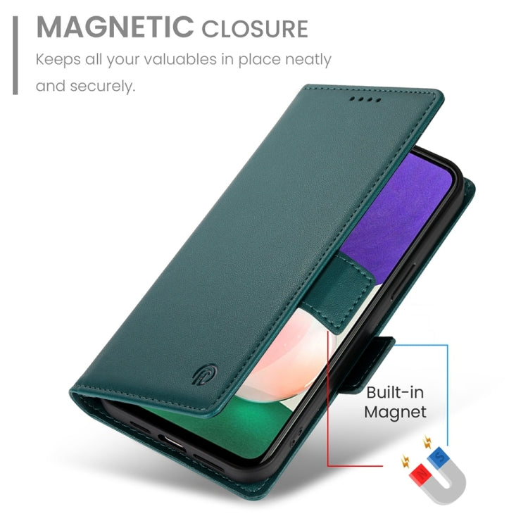 For Samsung Galaxy A22 5G / F42 5G Side Buckle Magnetic Frosted Leather Phone Case