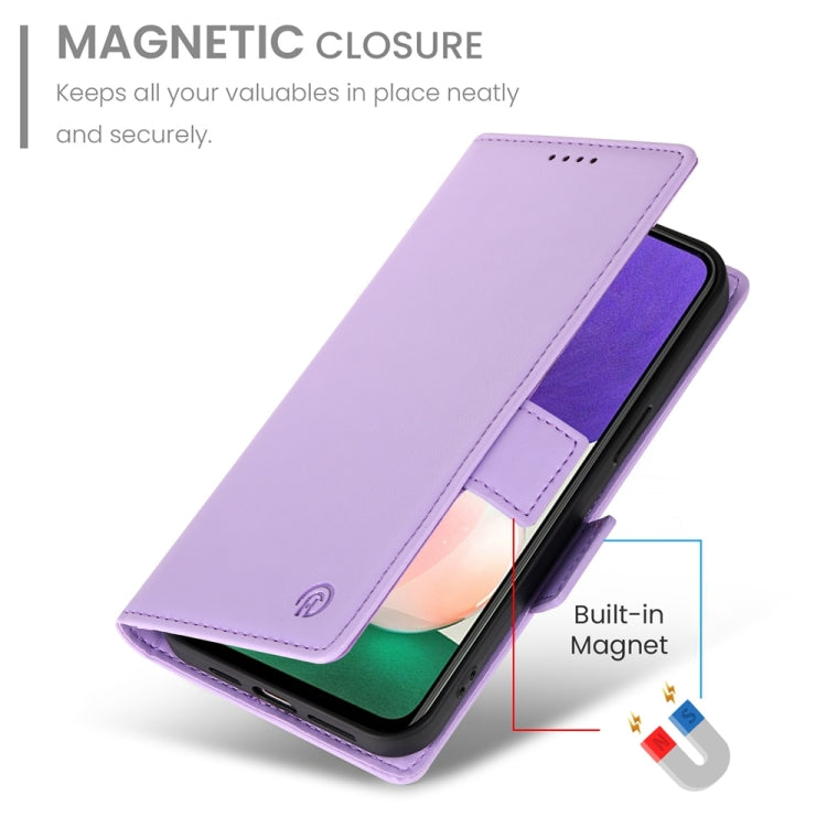 For Samsung Galaxy A22 5G / F42 5G Side Buckle Magnetic Frosted Leather Phone Case