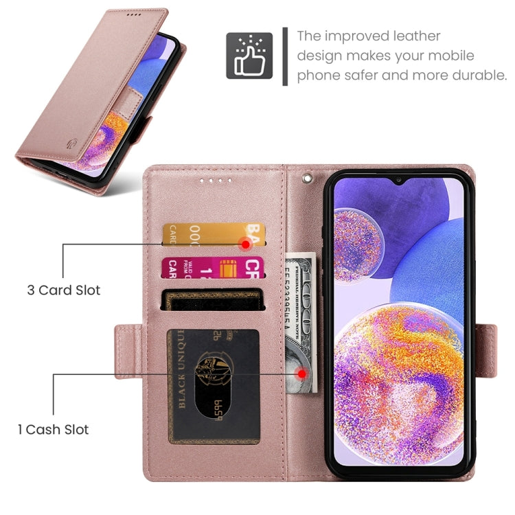 For Samsung Galaxy A23 4G / 5G Side Buckle Magnetic Frosted Leather Phone Case