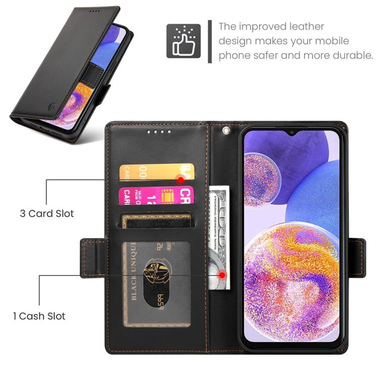 For Samsung Galaxy A23 4G / 5G Side Buckle Magnetic Frosted Leather Phone Case