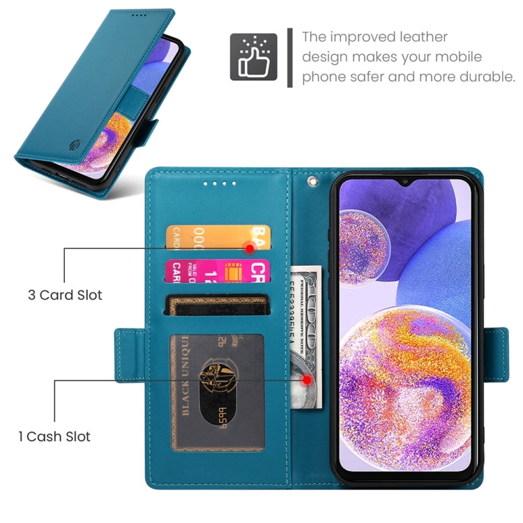 For Samsung Galaxy A23 4G / 5G Side Buckle Magnetic Frosted Leather Phone Case