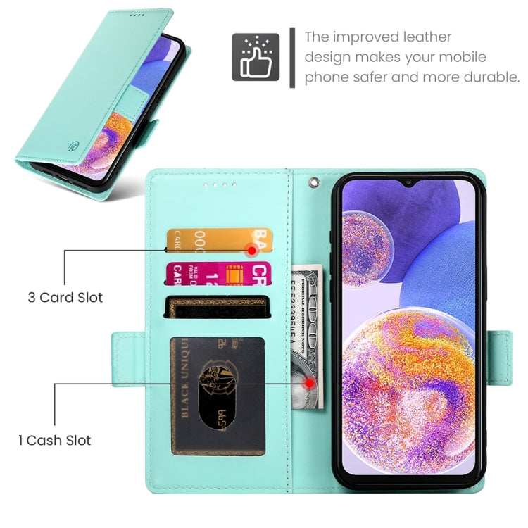 For Samsung Galaxy A23 4G / 5G Side Buckle Magnetic Frosted Leather Phone Case