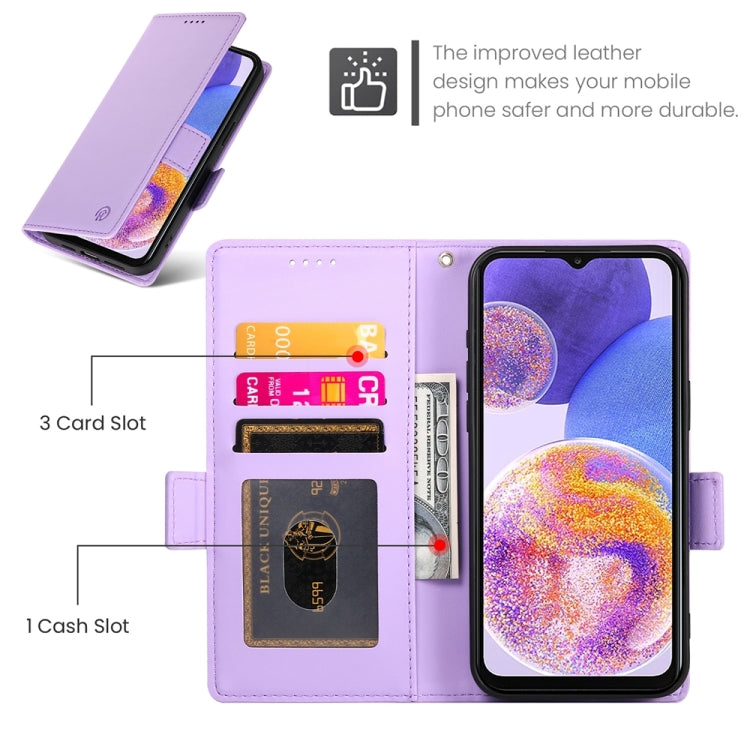 For Samsung Galaxy A23 4G / 5G Side Buckle Magnetic Frosted Leather Phone Case